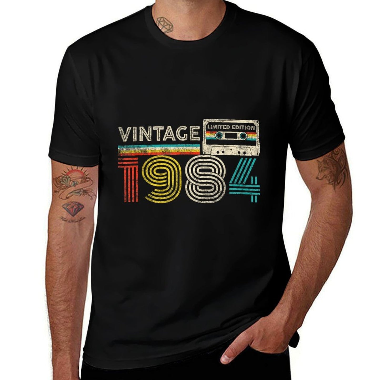 Vintage 1984 Classic Birthday 1984 Cassette Tape Vintage  Quick-drying T-Shirt