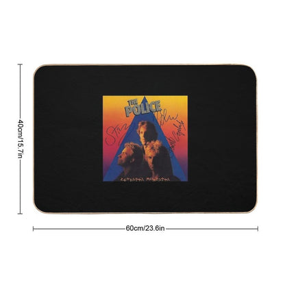 Retro Love Rock Sign Of Time Fan Art Design  Non-Slip Bath Mat