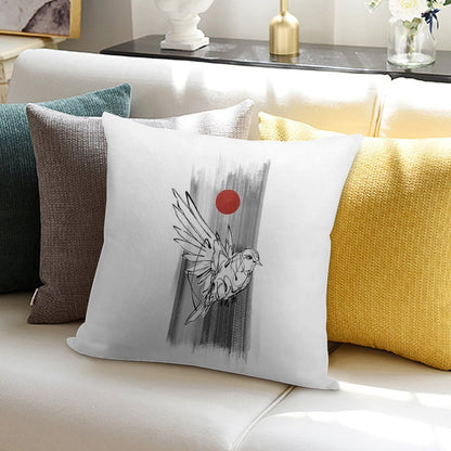 Flow of Life Red Edition Soft Skin-Friendly Throw Pillow