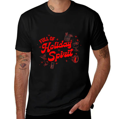Funny Xmas Cocktail Vintage Full Of Holiday Spirit Gifts  Polyester Blend T-Shirt