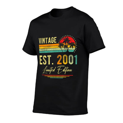 Vintage 2001 Retro 21 Years Old Being Awesome 21st Birthday  Durable T-Shirt