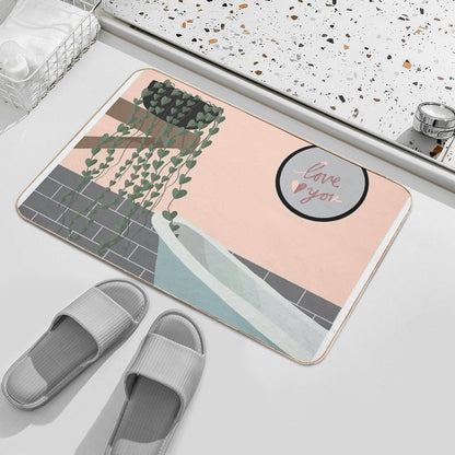 Minimalist Bathroom  Fade-Resistant Bath Mat