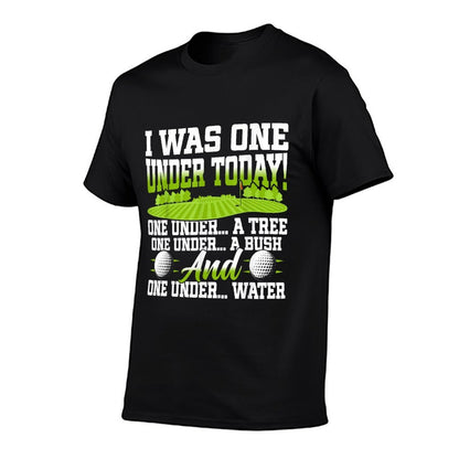 I Was One Under Today Golfer Golf Lover Golfing  Heathered Texture T-Shirt