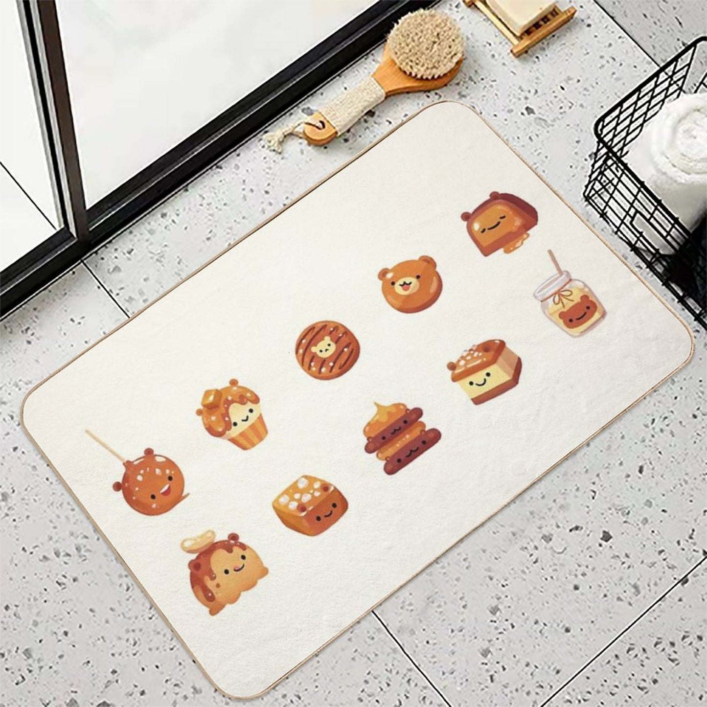 Salted Caramel Bear Durable Bath Mat