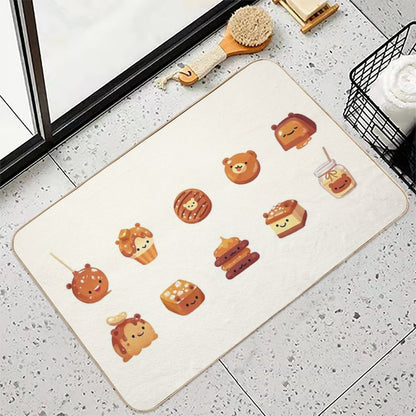 Salted Caramel Bear Durable Bath Mat
