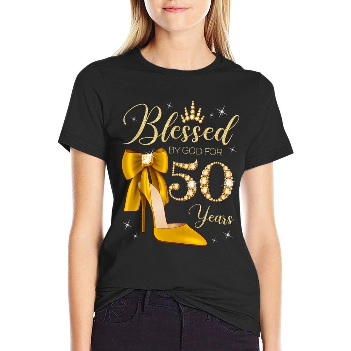 Blessed By God For 50 Years Old 50th Birthday Woman Queen  Classic T-Shirt