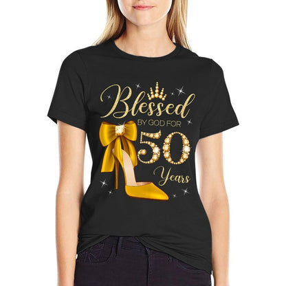 Blessed By God For 50 Years Old 50th Birthday Woman Queen  Classic T-Shirt