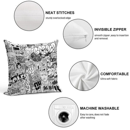 DzyMess No.9 Death & Taxes Soft Gift Ready Throw Pillow