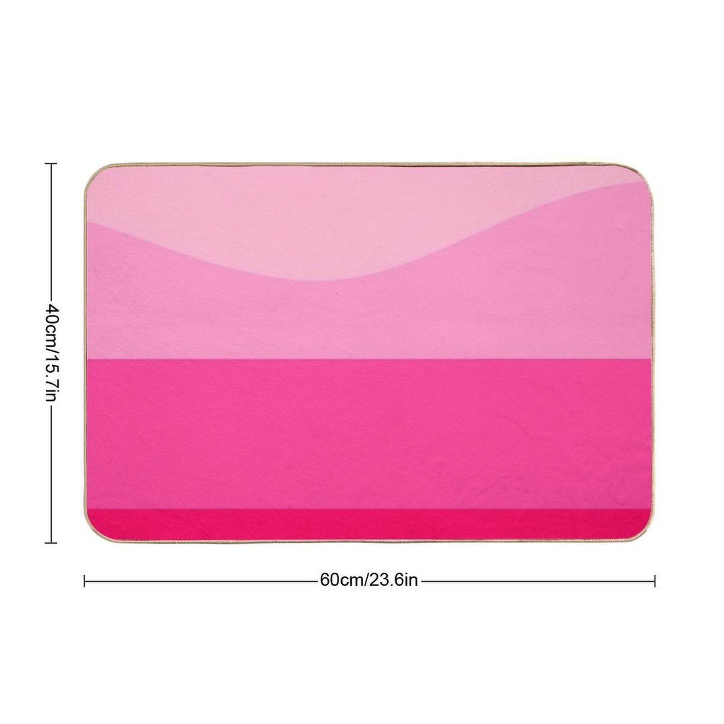 Bright Pink Minimalist Retro Colorful Stripes - Abstract Waves  Odorless Bath Mat