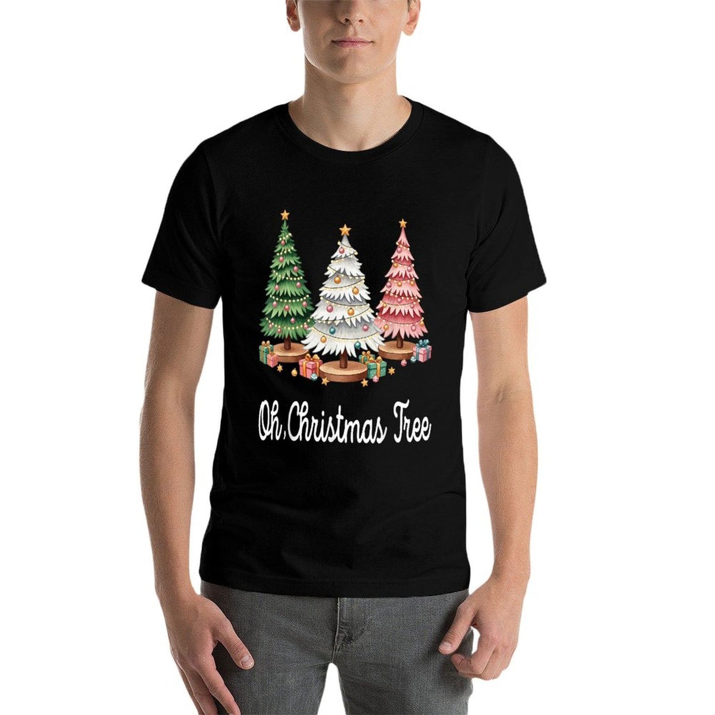 Oh Christmas Tree Holiday Festive Xmas Trees with Lights  Durable T-Shirt