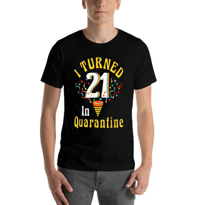 I Turned 21st in Quarantine Retro Tshirt-21st Birthday Women  Polyester Blend T-Shirt