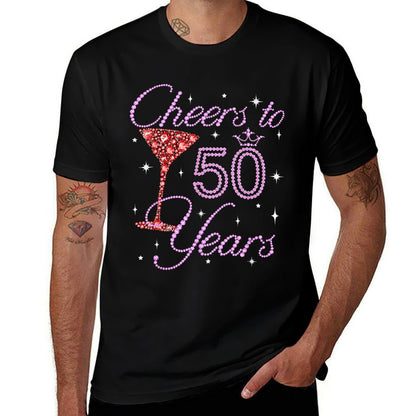 Cheers To 50 Year Old Gifts 50th Birthday Queen Women  Lightweight T-Shirt