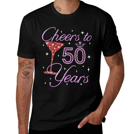 Cheers To 50 Year Old Gifts 50th Birthday Queen Women  Lightweight T-Shirt