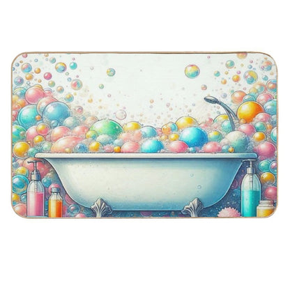 Soap Bubble Bath.  Versatile Bath Mat