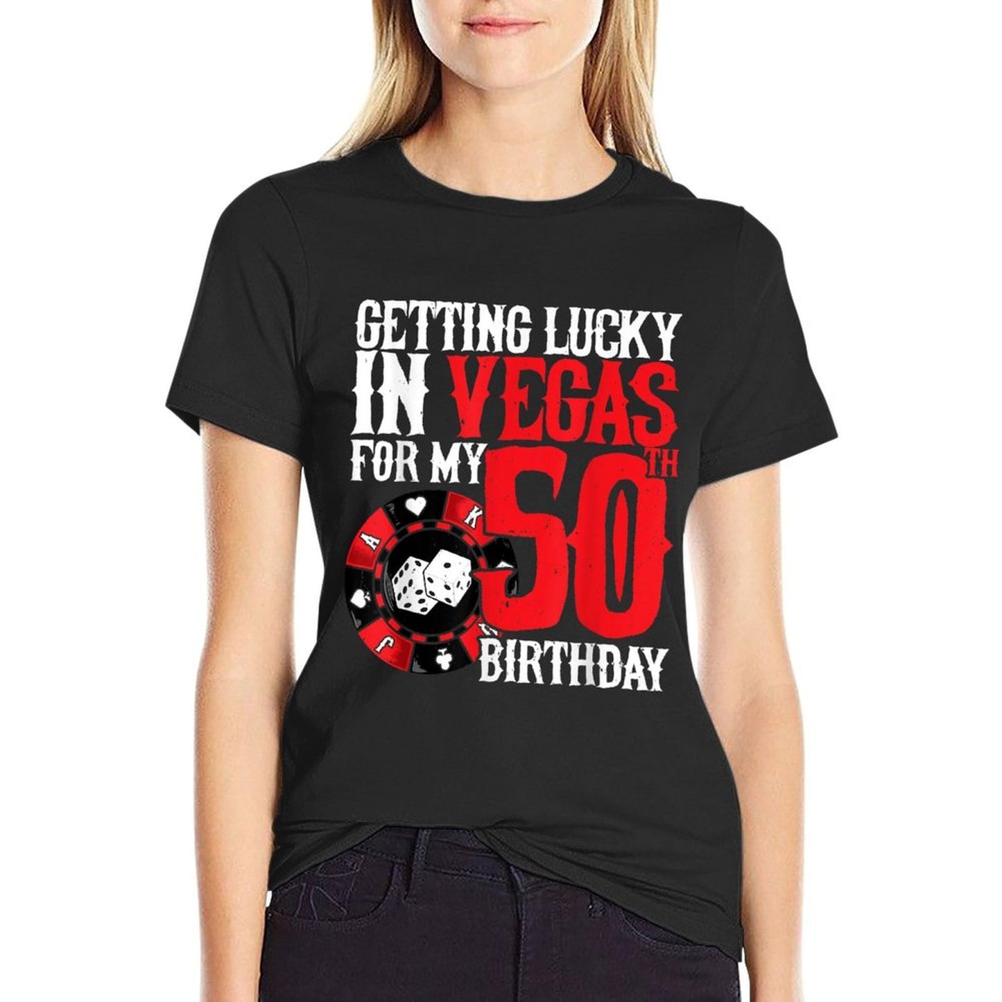 Party in Vegas - Getting Lucky in Las Vegas - 50th Birthday  Soft T-Shirt