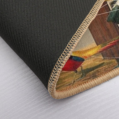 Yellow Echoes of Time  Rapid-Drying Bath Mat