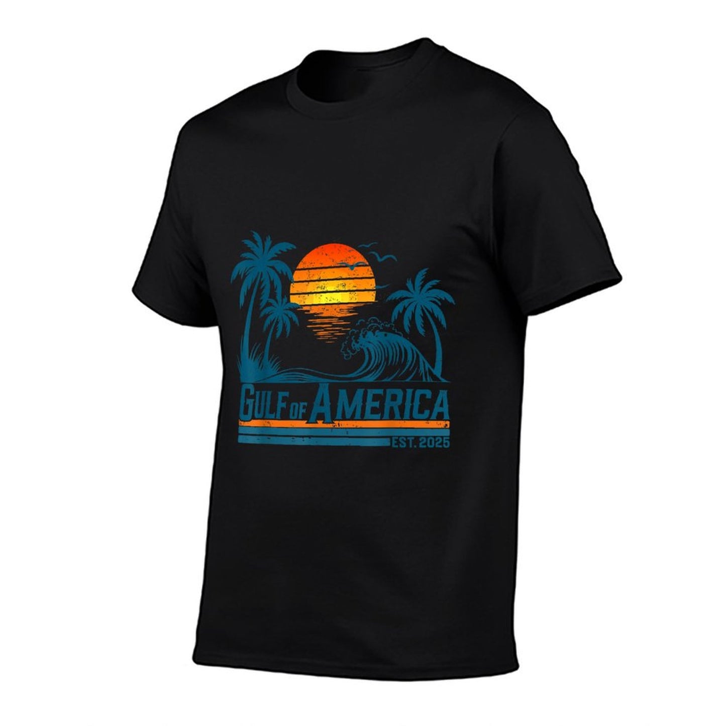 Retro Vintage Gulf Of US America 2025 American Gift Heathered Texture T-Shirt