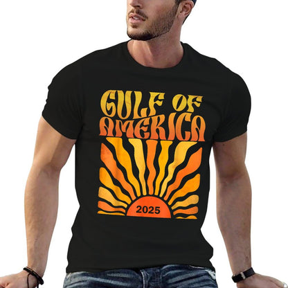 Gulf Of US America 2025 American Gifts Retro Vintage Summer-ready Fabric T-Shirt