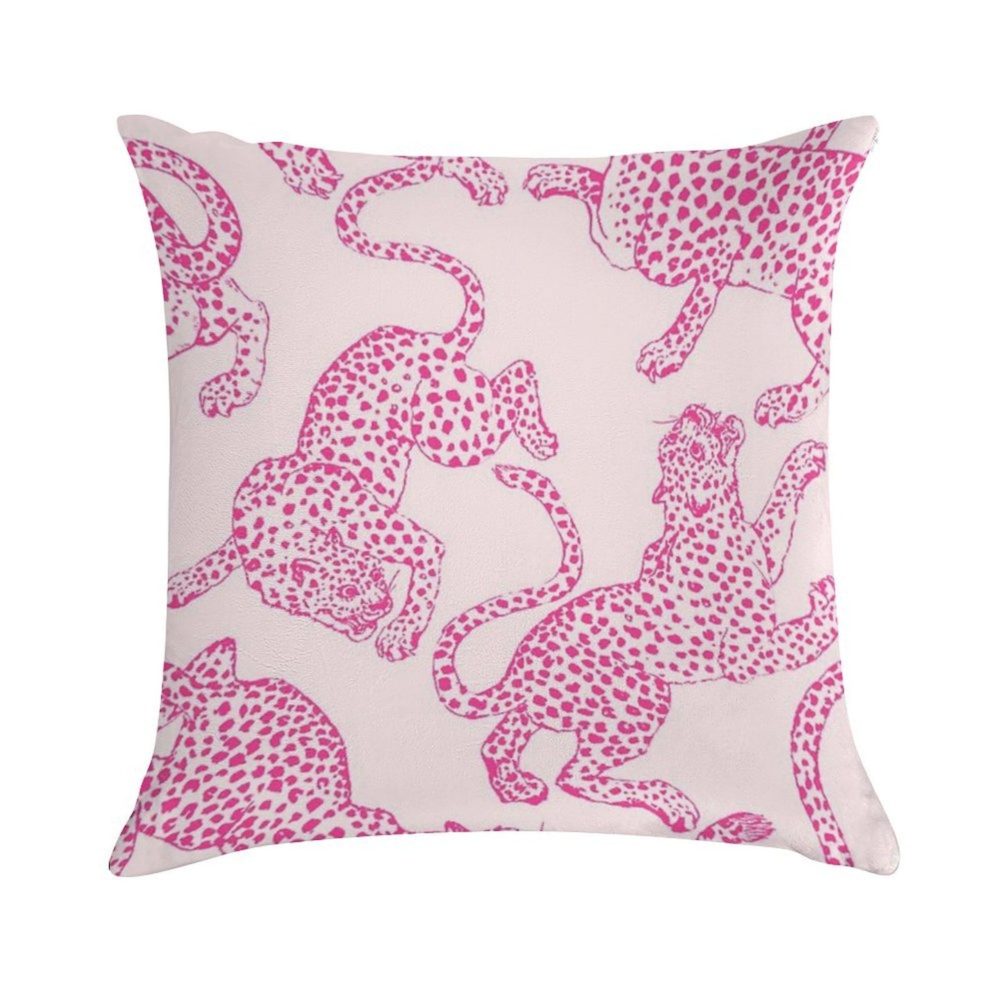 Preppy Pink Cheetah Pattern Soft Warmth Comfort Throw Pillow