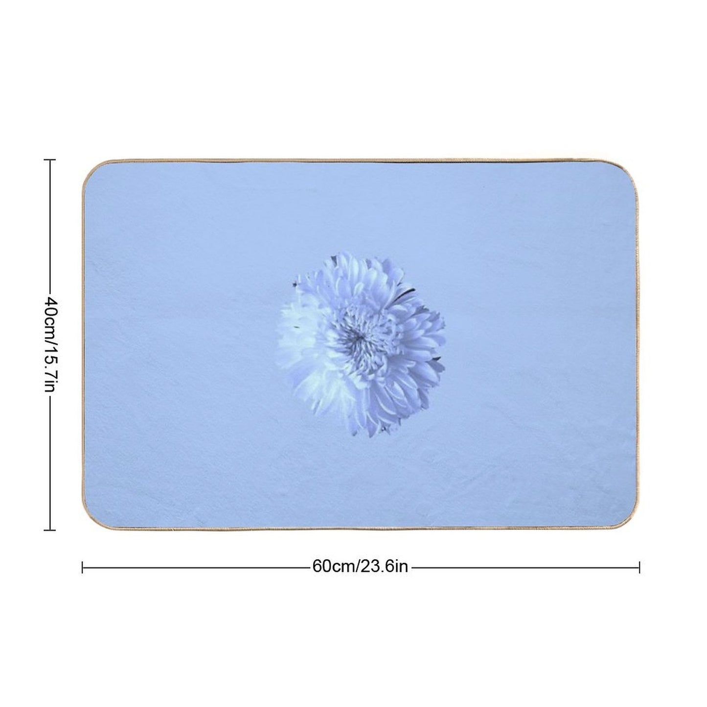 Blue Flower  Multi-Purpose Bath Mat