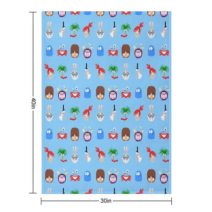 Fosters Home for Imaginary Friends - Pixel Pattern 2 Plush Throw Blanket