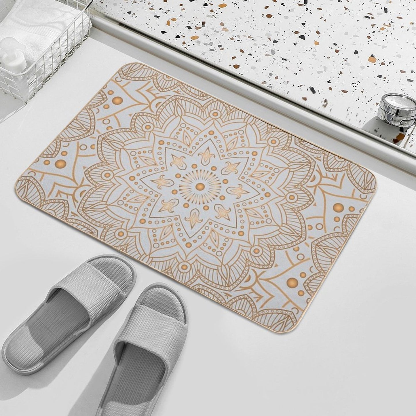Perfection Mandala 10  Dirt-Trapping Bath Mat