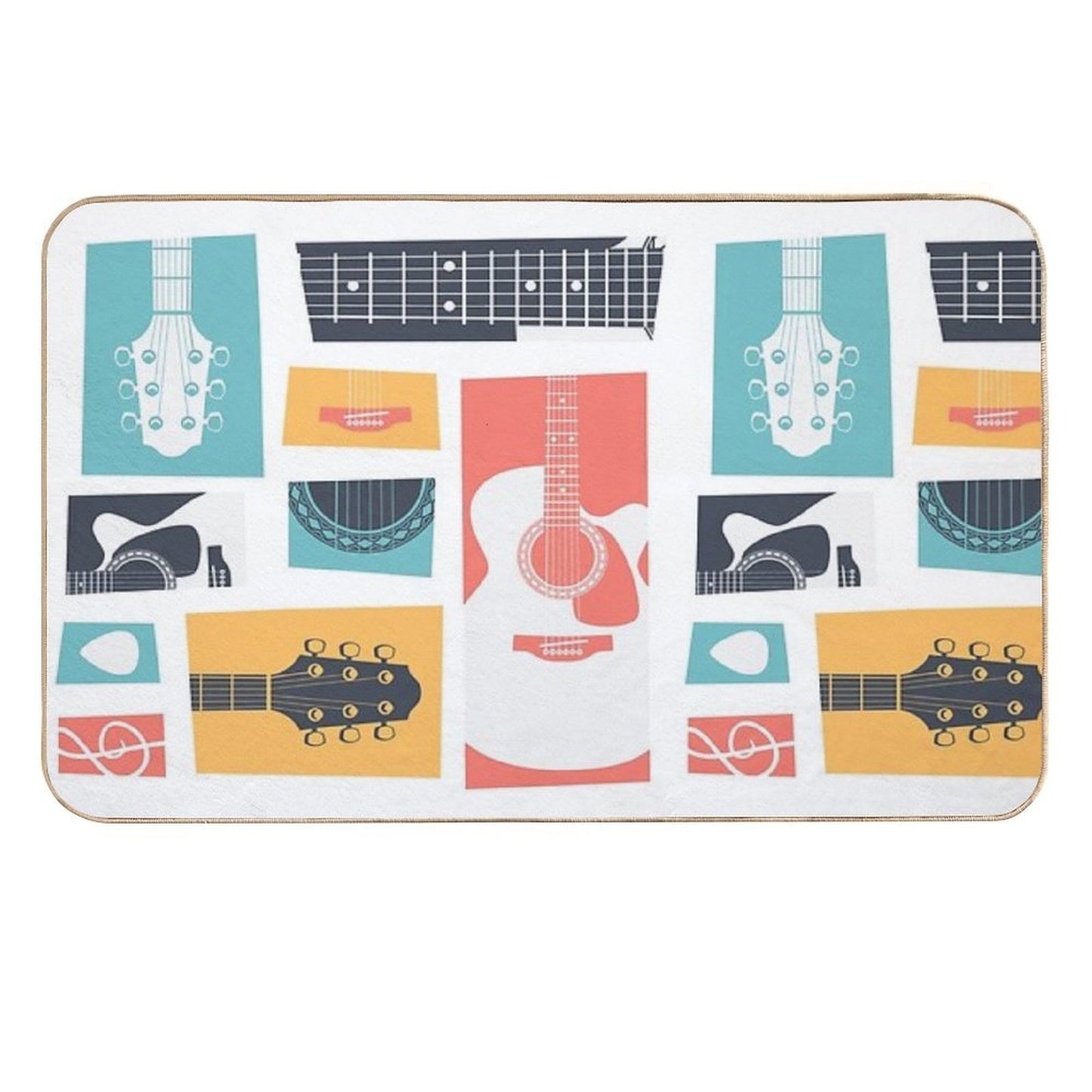 Guitar Collage  Non-Slip Bath Mat