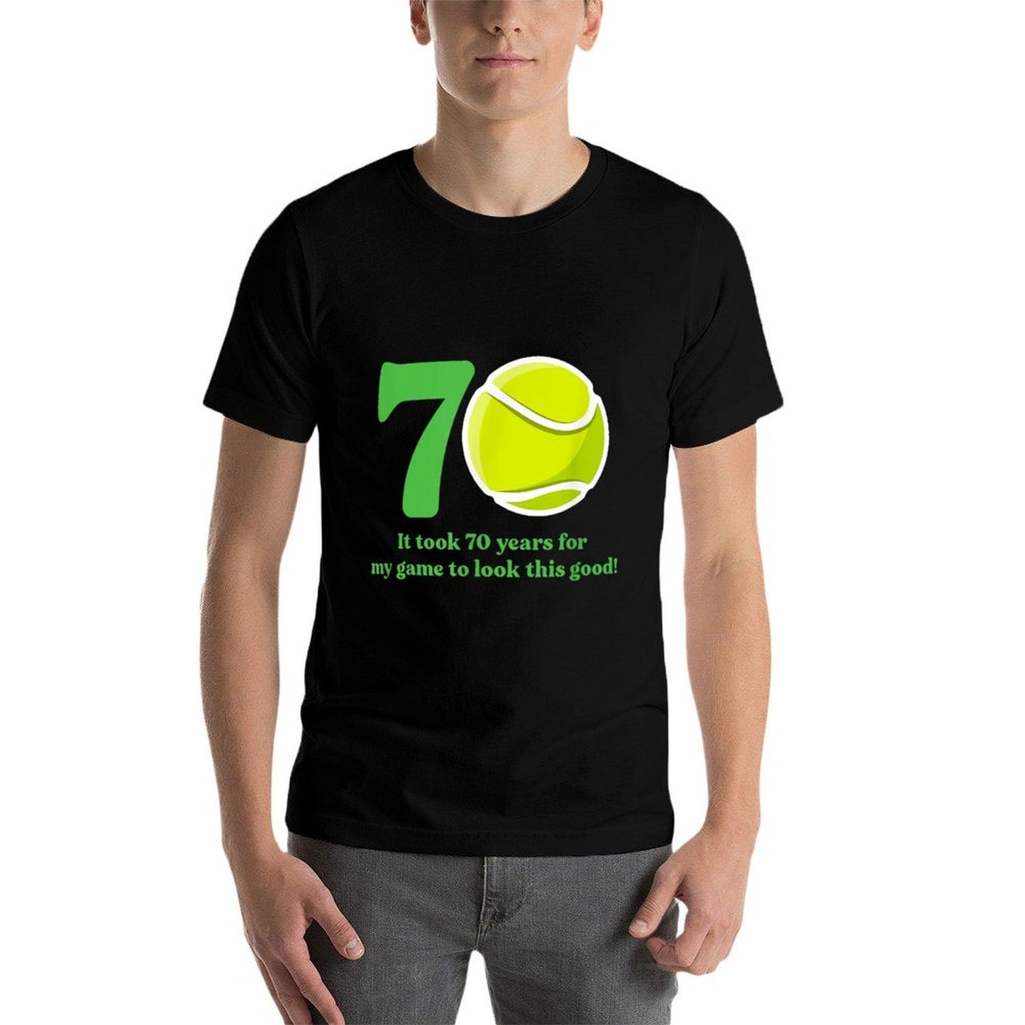 70 Year Old Tennis Player 70th Birthday  Quick-drying T-Shirt