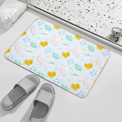 Cute Rubber Ducky Bath Time  Absorbent Bath Mat