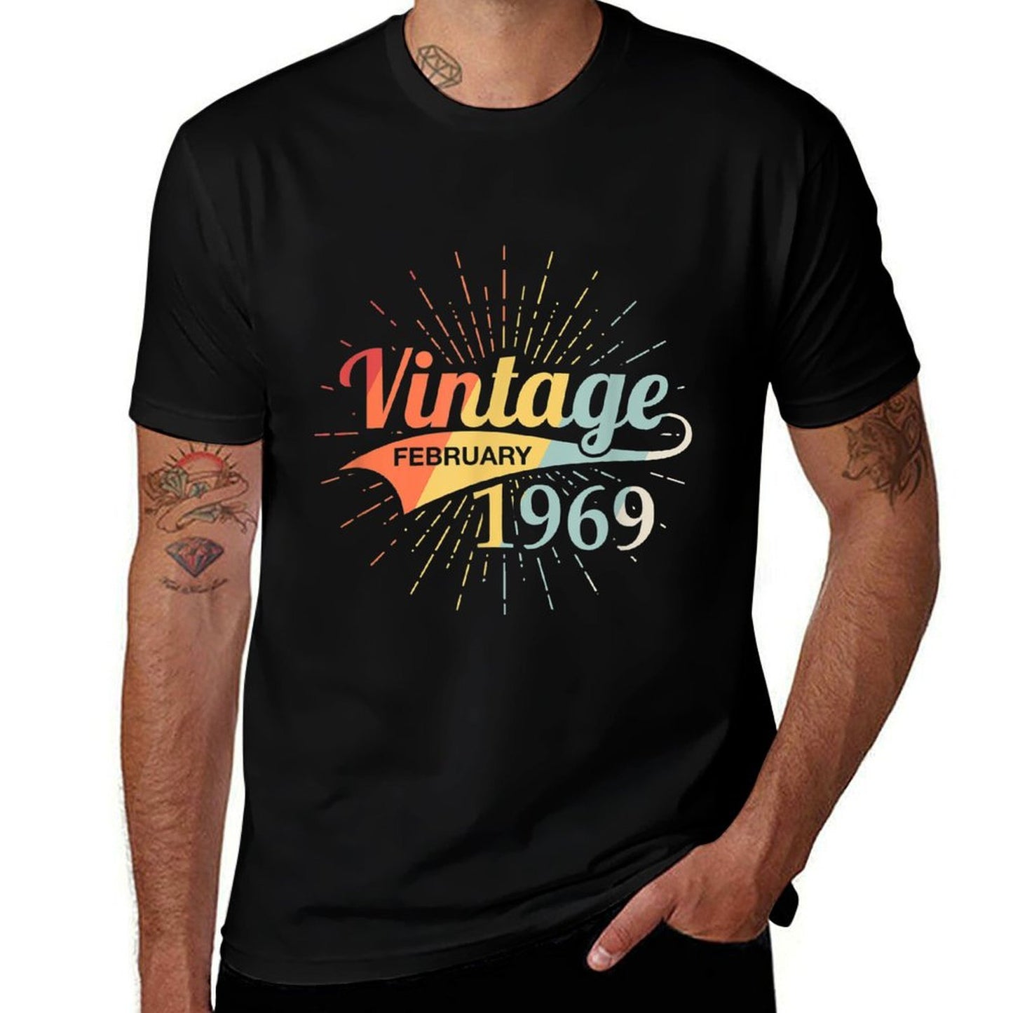 Vintage February 1969 Birthday Retro 50th Birthday  Affordable Price T-Shirt
