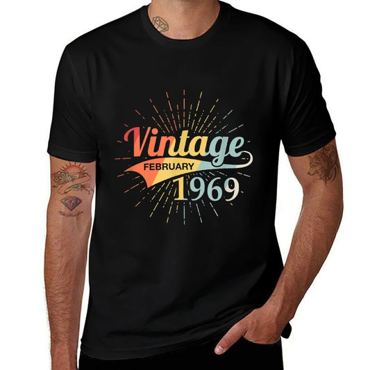 Vintage February 1969 Birthday Retro 50th Birthday  Affordable Price T-Shirt