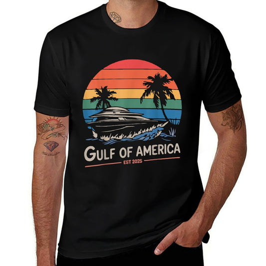 Gulf of US America 2025 Retro Vintage Versatile T-Shirt