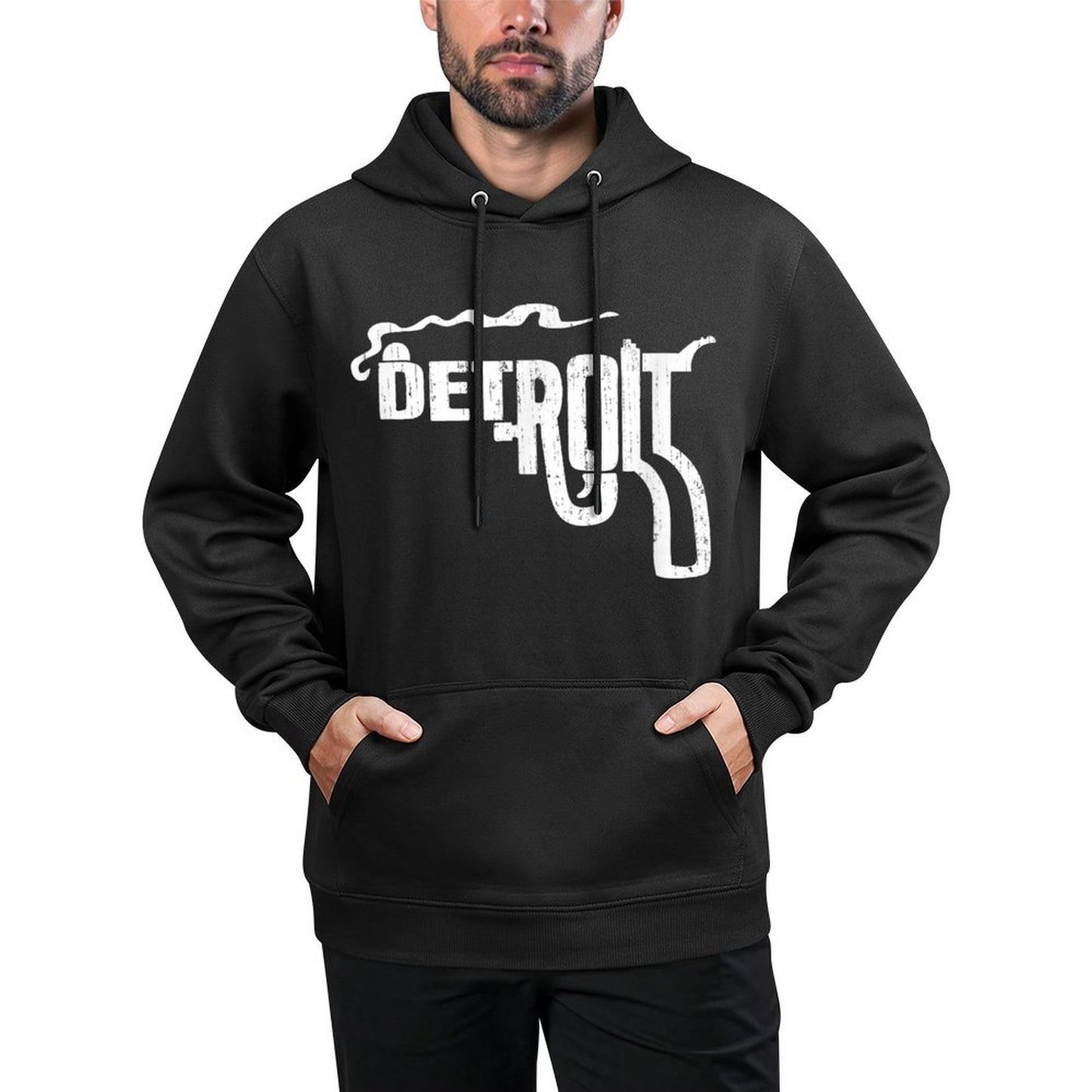 Detroit Smoking Gun Vintage Relaxed Fit Hoodie