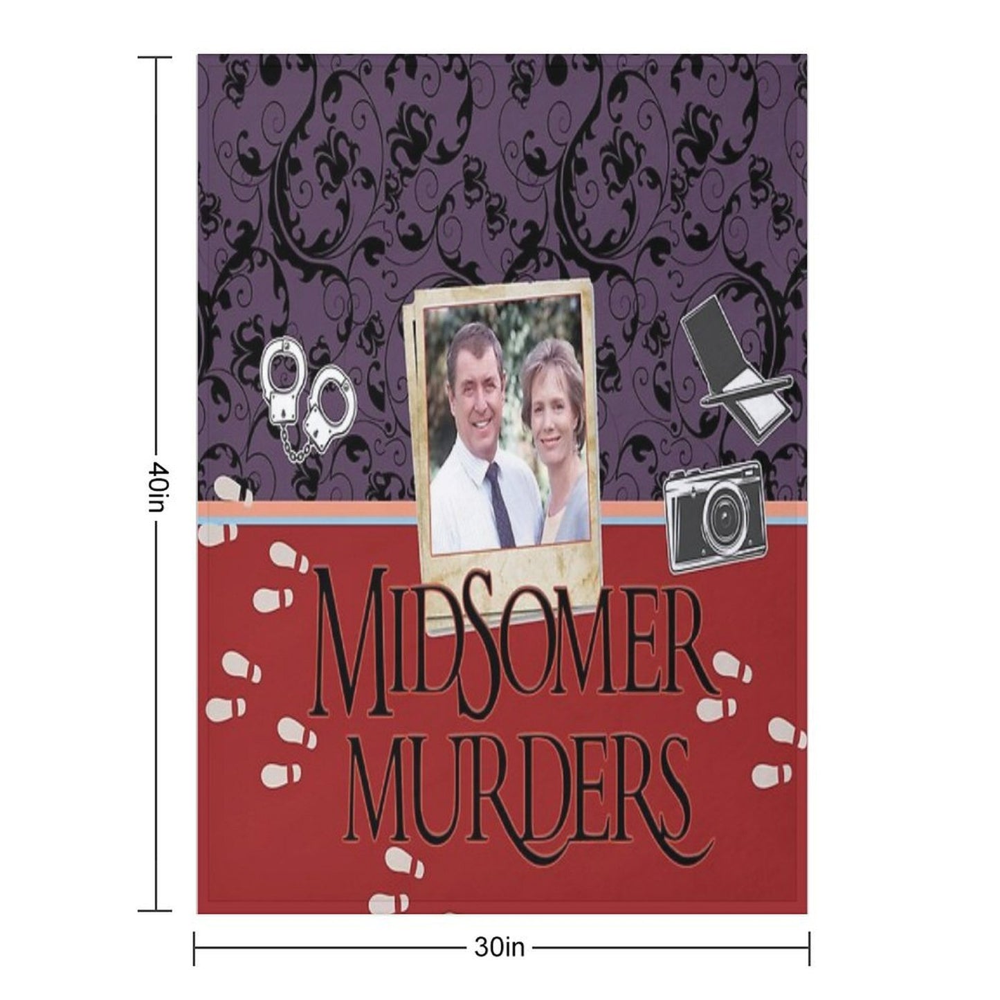 Inspector Barnaby Investigates in Midsomer Murders And Solves Exciting Criminal Cases in Idyllic England, Great Series Sustainable Throw Blanket