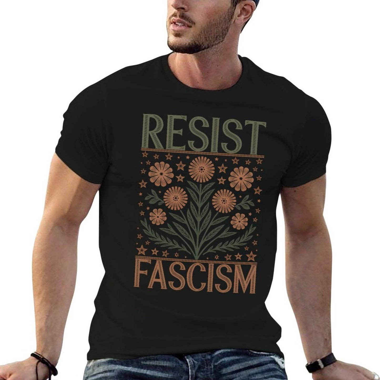 Resist Fascism Protest Trump Anti Trump  Easy-care T-Shirt