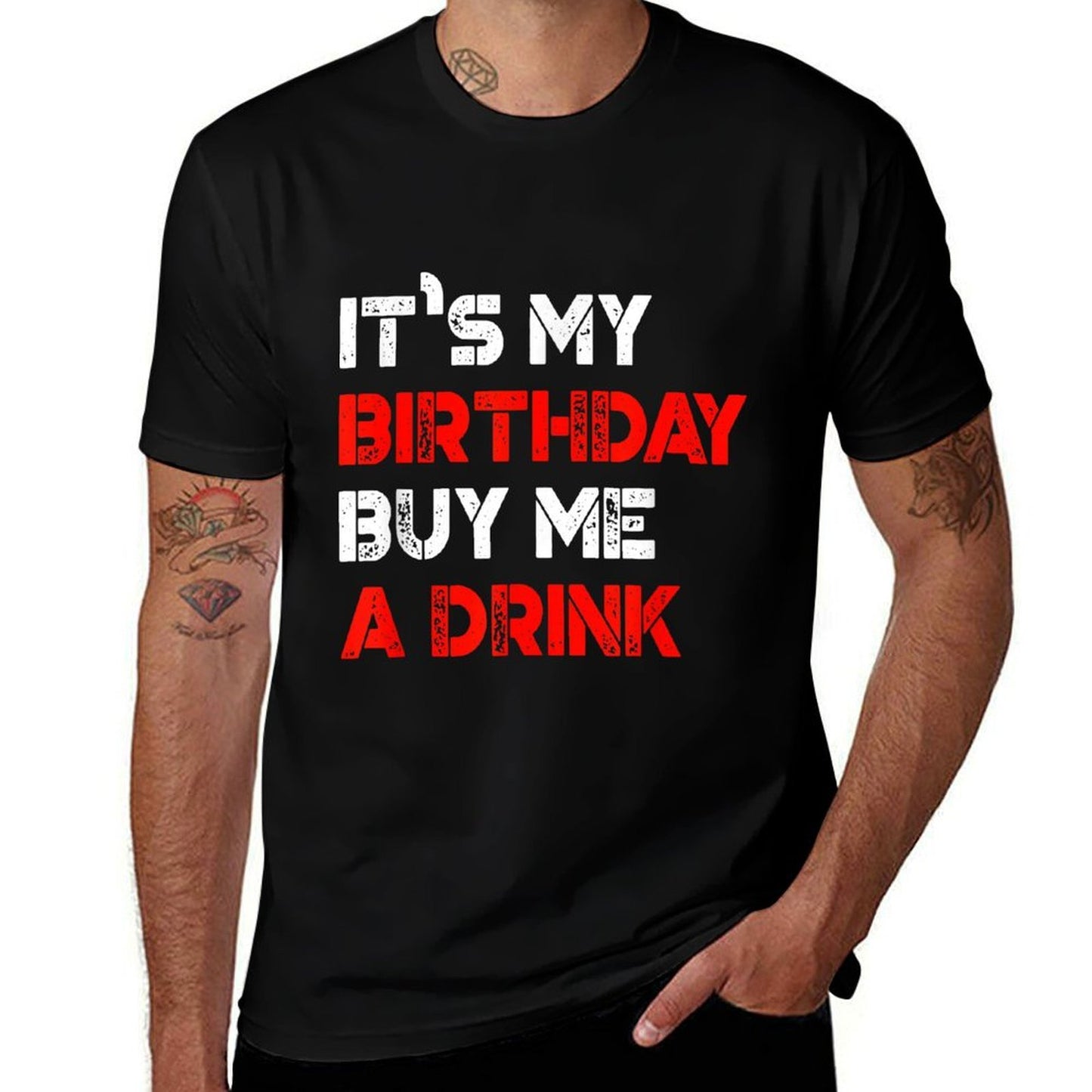 It's My Birthday Buy Me A Drink  Birthday  Trendy Pattern T-Shirt