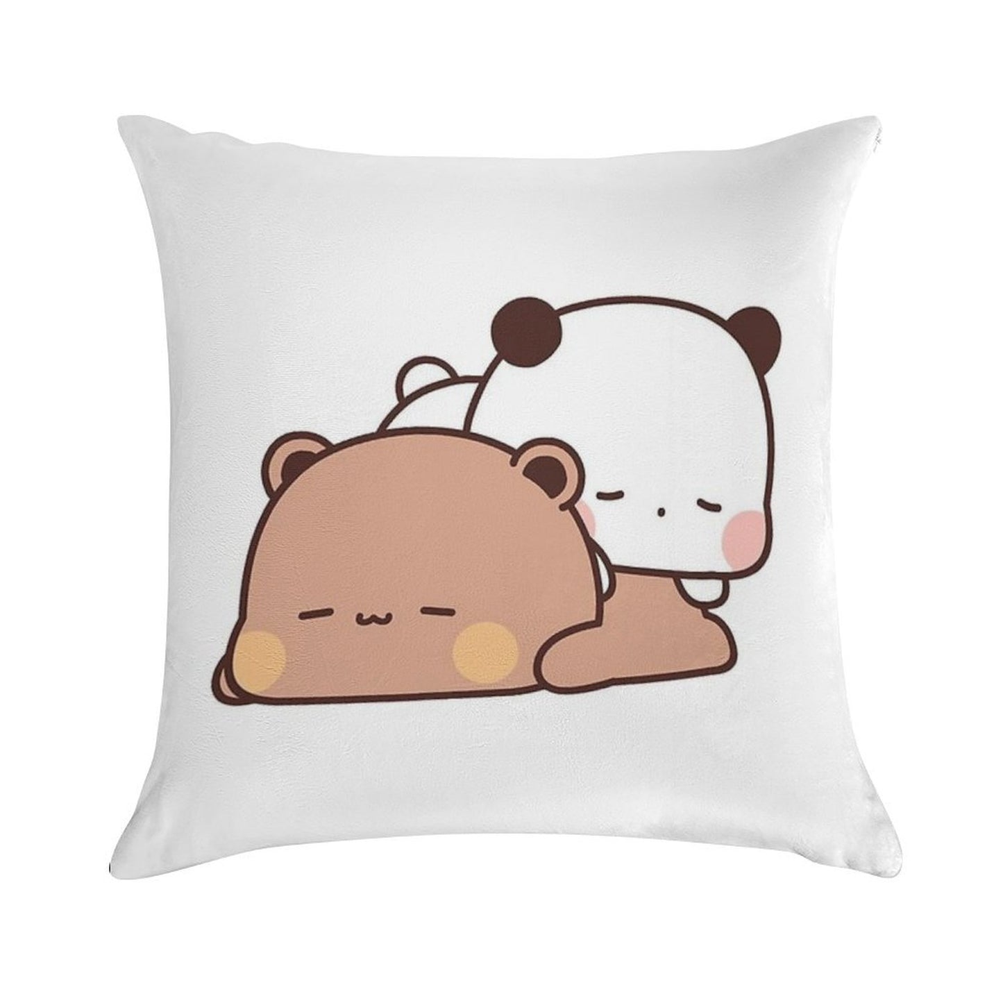 Cute Bubu And Dudu Are Sleeping Soft Bedroom Essential Throw Pillow