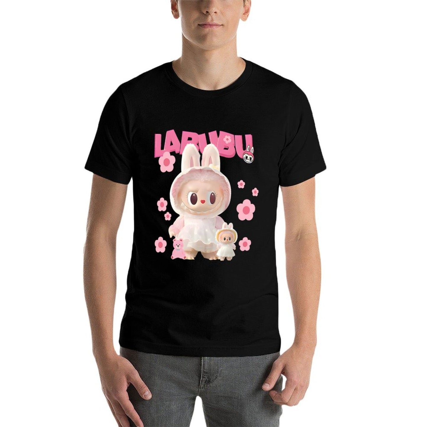 Funny Labubu Lover Cute Labubu The Monsters Pink  Relaxed-fit T-Shirt