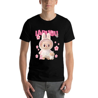 Funny Labubu Lover Cute Labubu The Monsters Pink  Relaxed-fit T-Shirt