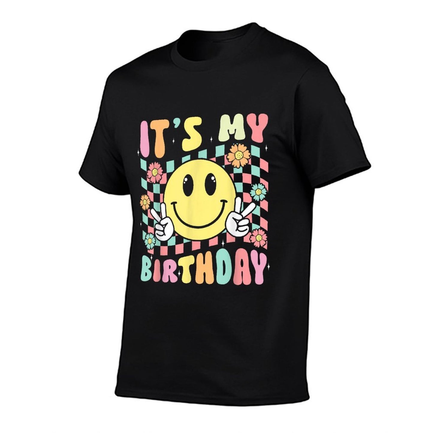 Groovy It's My Birthday Retro Smile Face Bday Party Hippie  Classic T-Shirt
