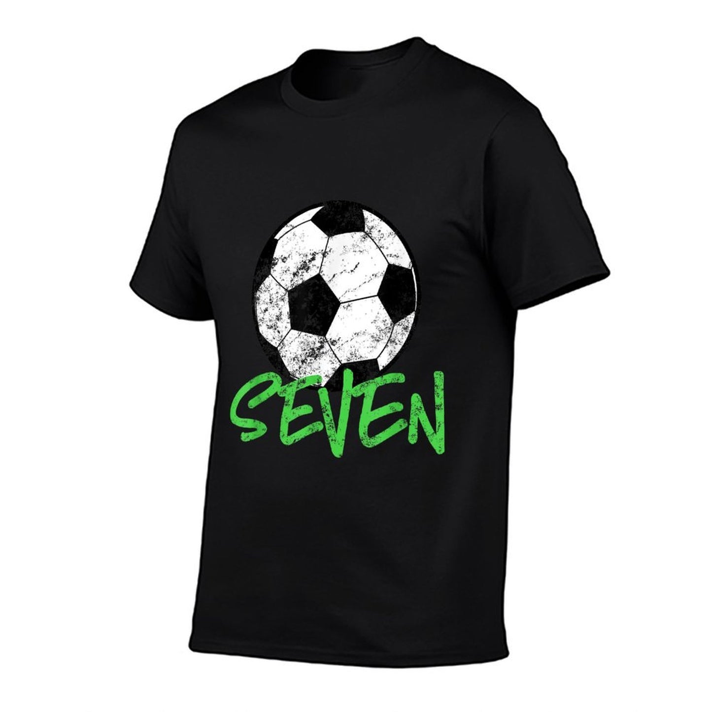 Soccer Player 7th Birthday  7 Years Old Soccer Party  Soft T-Shirt