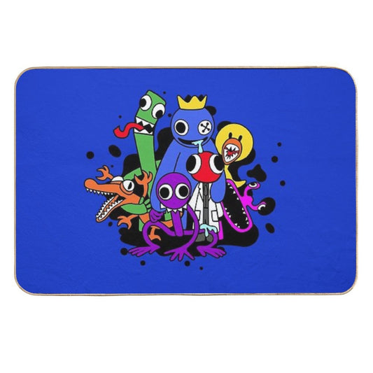 Rainbow Friends Hug It Out  Stain-Proof Bath Mat