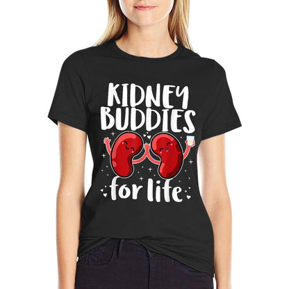 Kidney Buddies For Life Donor Recipient Gifts  Rolled Sleeves T-Shirt
