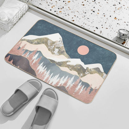 Winter Peaks  Fade-Resistant Bath Mat