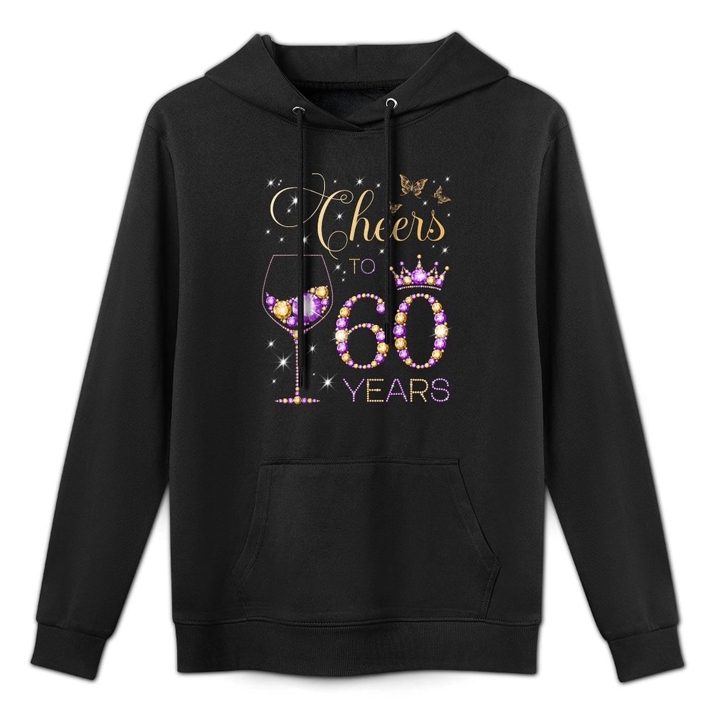 Cheers to 60 Years Old 60th Birthday Party Women 60th Bday Versatile Streetwear Hoodie