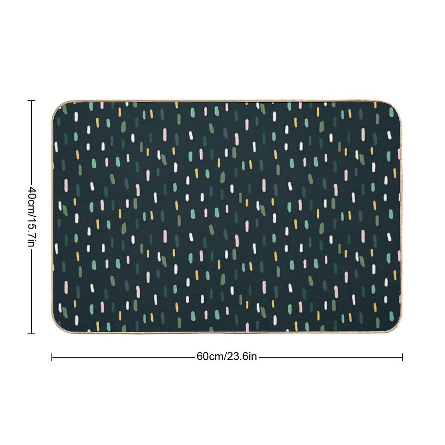 Simple Navy Pattern  Pet-Safe Bath Mat