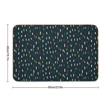 Simple Navy Pattern  Pet-Safe Bath Mat