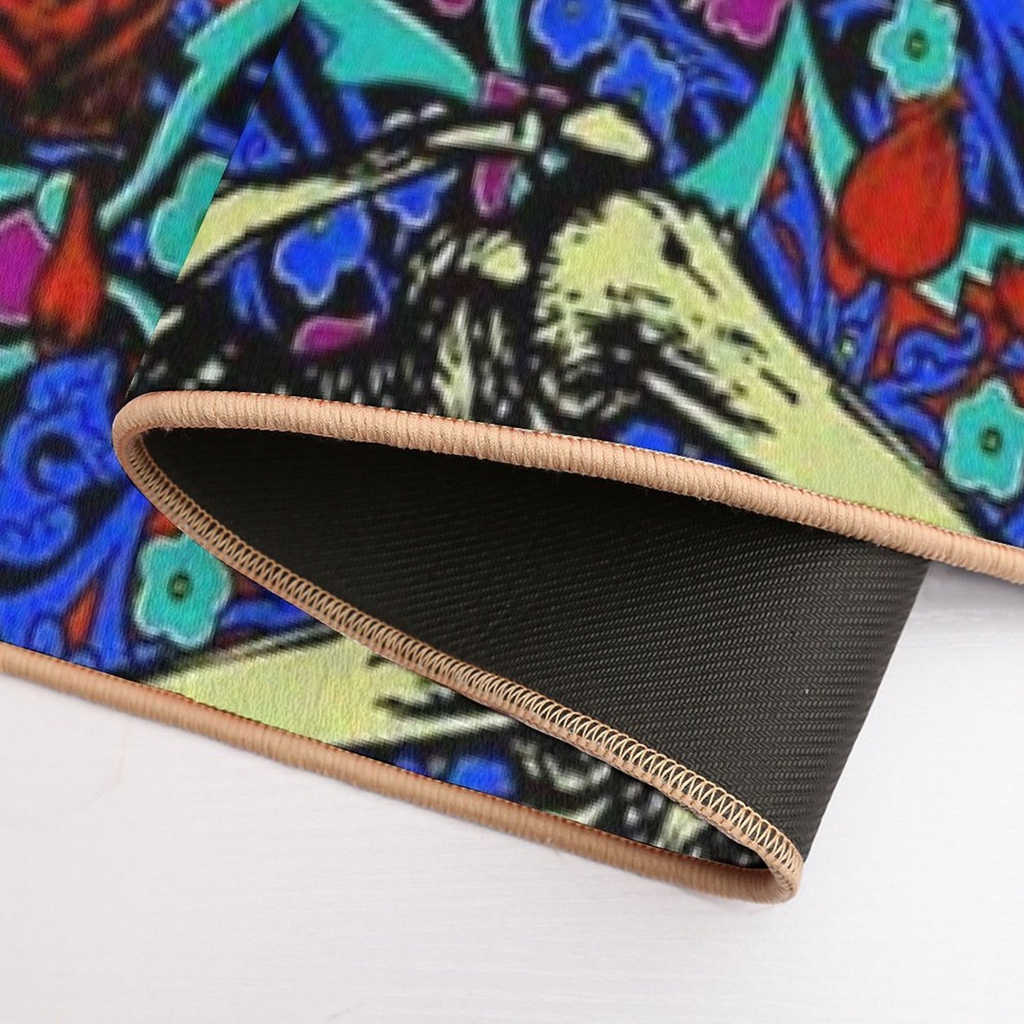 Psychedelic Grateful Day of The Dead Roses Skeleton  Dirt-Trapping Bath Mat