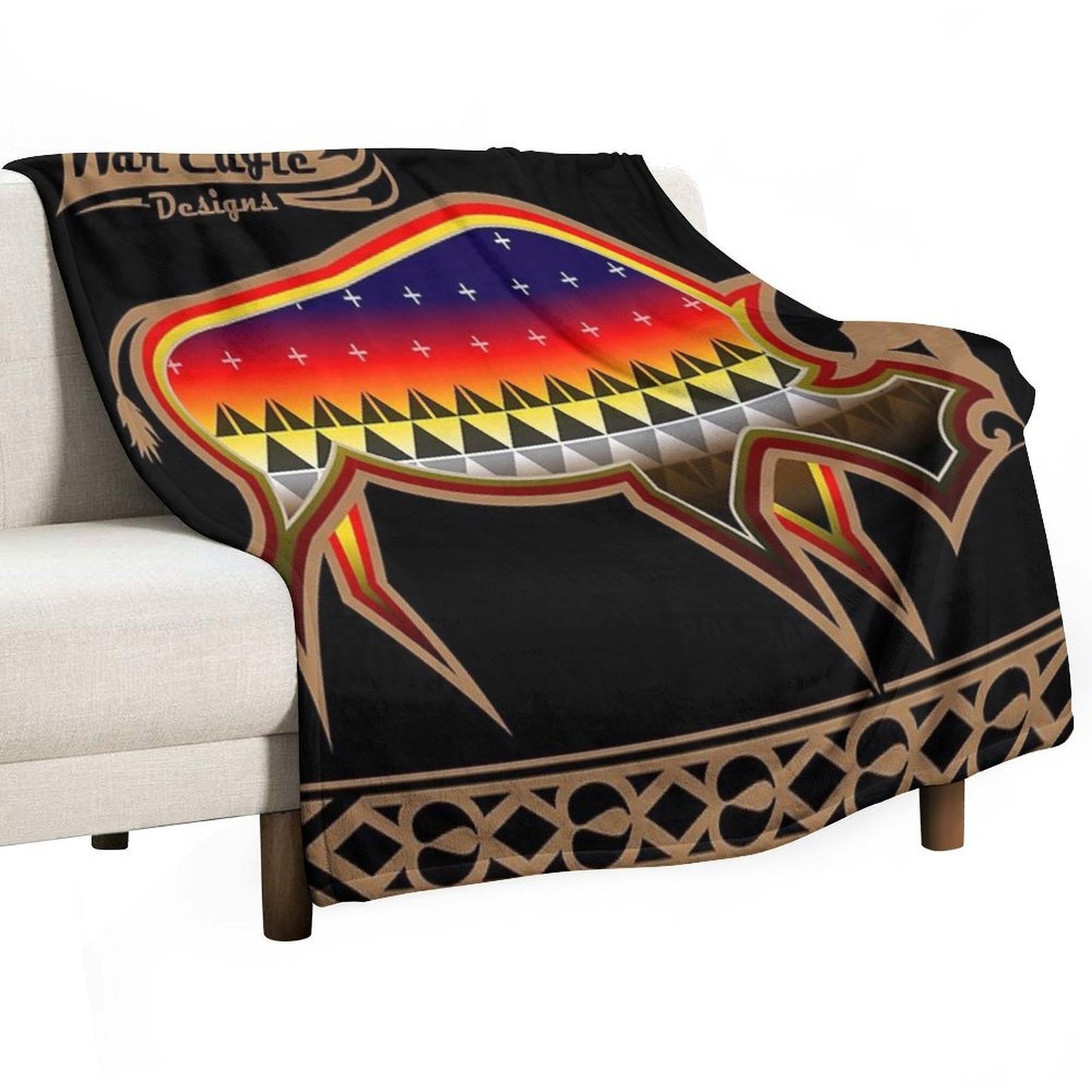 Protecting The People Brown Buffalo Durable Throw Blanket