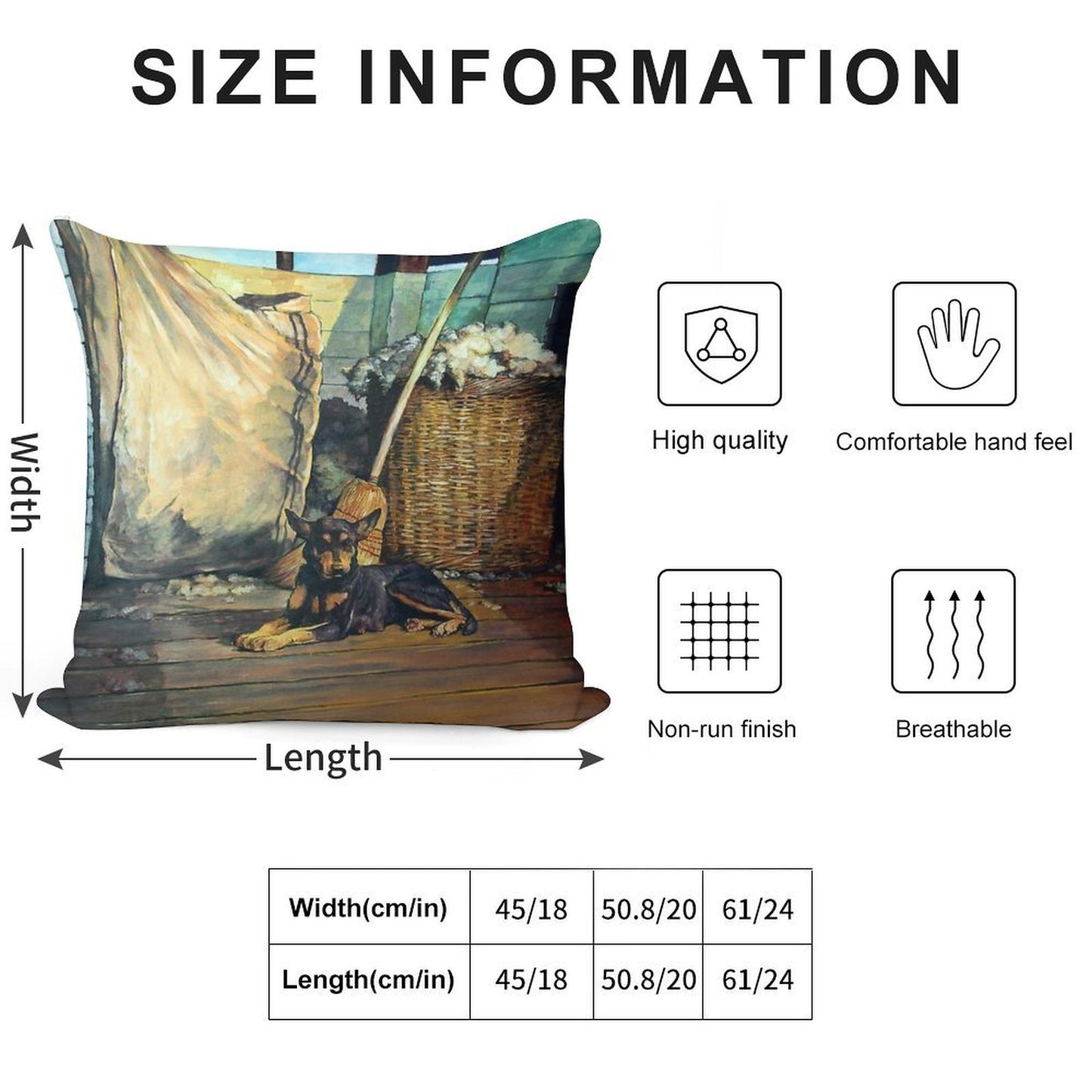 The Master of The Shed - Australian Kelpie Series Soft Skin-Friendly Throw Pillow